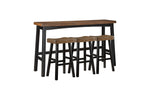 Caspian 4pcs Pub Set BLACK/BROWN