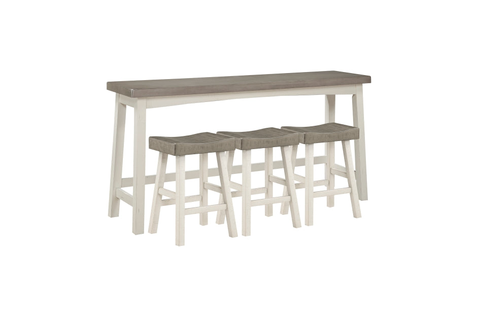 Caspian 5pcs Pub Set-SOLD IN SET ONLY- WHITE/COFFEE