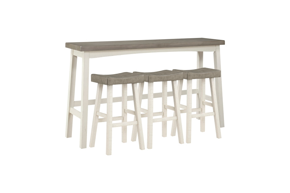 Caspian 4pcs Pub Set WHITE/COFFEE