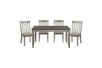 Armhurst 5pcs Dinette Set DARK GREY/LITE GREY