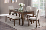 Binghampton 6pcs Dinette Set W/Bench DARK CHERRY