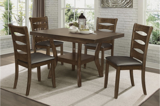 Darla 5pcs Dining Set BROWN