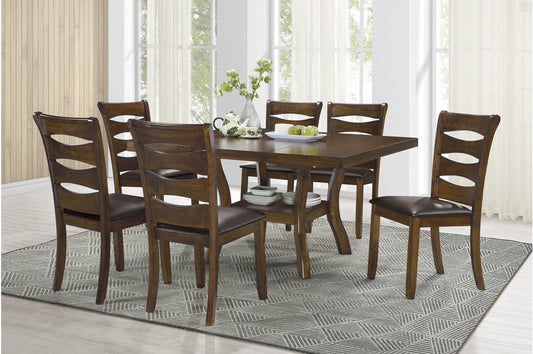 Darla 7pcs Dining Set BROWN