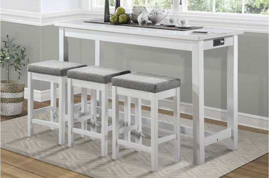 Connected 4pcs Counter Set A/C-USB-SOLD IN SET ONLY-WHITE