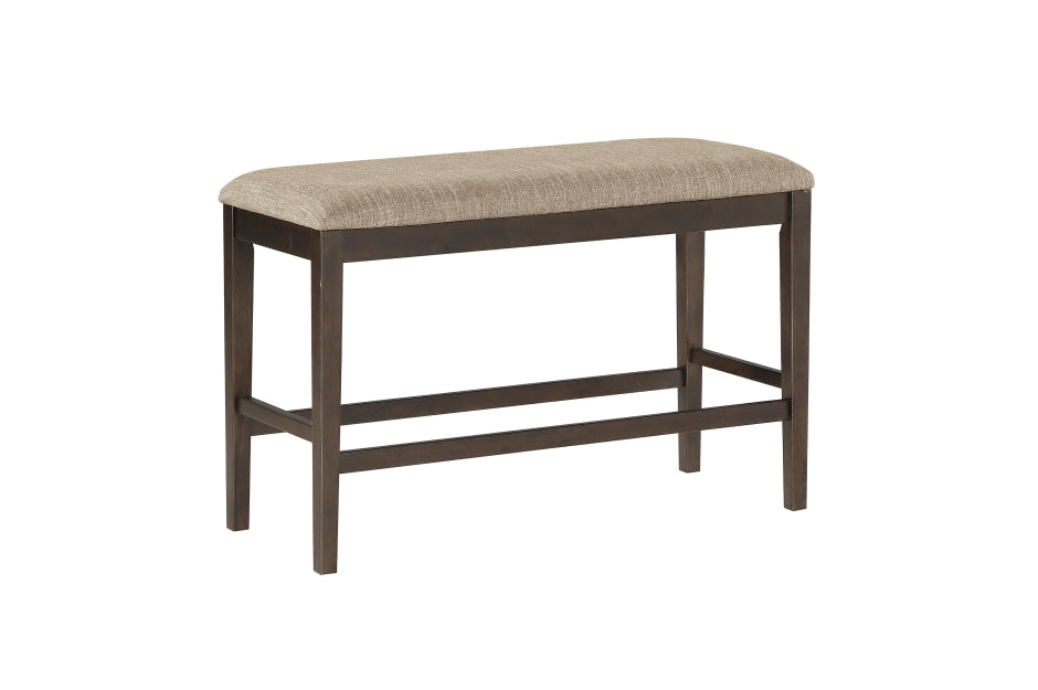 Balin 6pcs Counter Set W/Bench X BACK/DARK BROWN