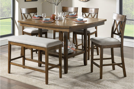 Balin Lite Oak 6pcs Counter Set W/Bench