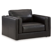 Amiata Leather Chair and a Half ONYX