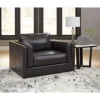 Amiata Leather Chair and a Half ONYX