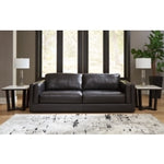 Amiata Leather Sofa ONYX