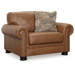 Carianna Leather Chair and a Half CARAMEL