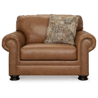 Carianna Leather Chair and a Half CARAMEL
