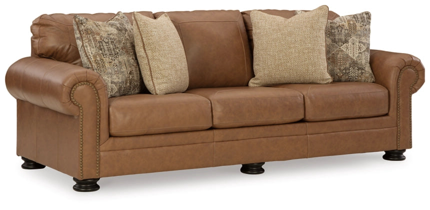 Carianna Queen Leather Sofa Sleeper CARAMEL