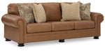 Carianna Queen Leather Sofa Sleeper CARAMEL