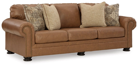 Carianna Queen Leather Sofa Sleeper CARAMEL