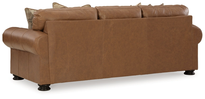 Carianna Queen Leather Sofa Sleeper CARAMEL