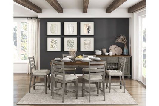 Tigard 7pcs Counter Set CHERRY/GREY