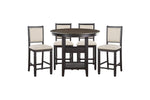 Asher 5pcs Counter Set BROWN/BLACK