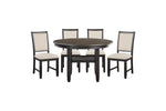 Asher 5pcs Dinette Set BROWN/BLACK