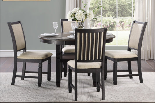 Asher 5pcs Dinette Set BROWN/BLACK