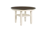 Asher 5pcs Dinette Set BROWN/ANTIQUE WHITE