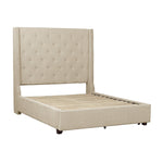 Fairbborn Queen Storage Platform Bed BEIGE