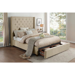 Fairbborn Queen Storage Platform Bed BEIGE