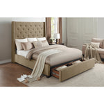 Fairbborn Queen Storage Platform Bed BROWN