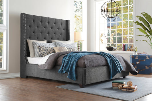 Fairborn Queen Platform Bed GREY