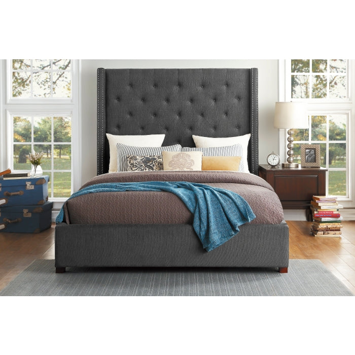 Fairborn Queen Storage Platform Bed GREY