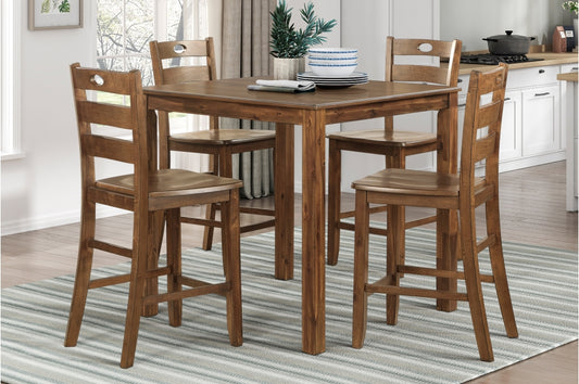 Stowe 5pcs Pub Set - SOLD IN SET ONLY- WALNUT