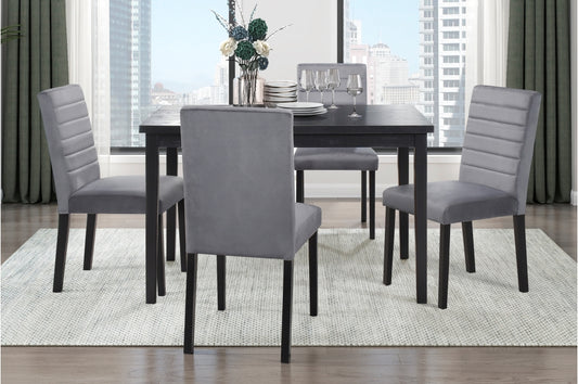 Andreas 5pcs Dinette Set BLACK