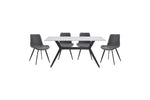 Brixley 5pcs Dinette Set- SINTERED STONE/WHITE