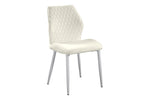 Hollis 5pcs Dinette Set Beige Chairs-SINERED STONE/WHTE