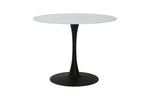 Cosimo 5pcs Dinette Set-MARBLE PRINT TEMPERED GLASS- MUSTARD CHAIRS