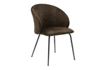 Cosimo 5pcs Dinette Set-MARBLE PRINT TEMPERED GLASS- BROWN CHAIRS
