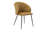 Cosimo 5pcs Dinette Set-MARBLE PRINT TEMPERED GLASS- MUSTARD CHAIRS