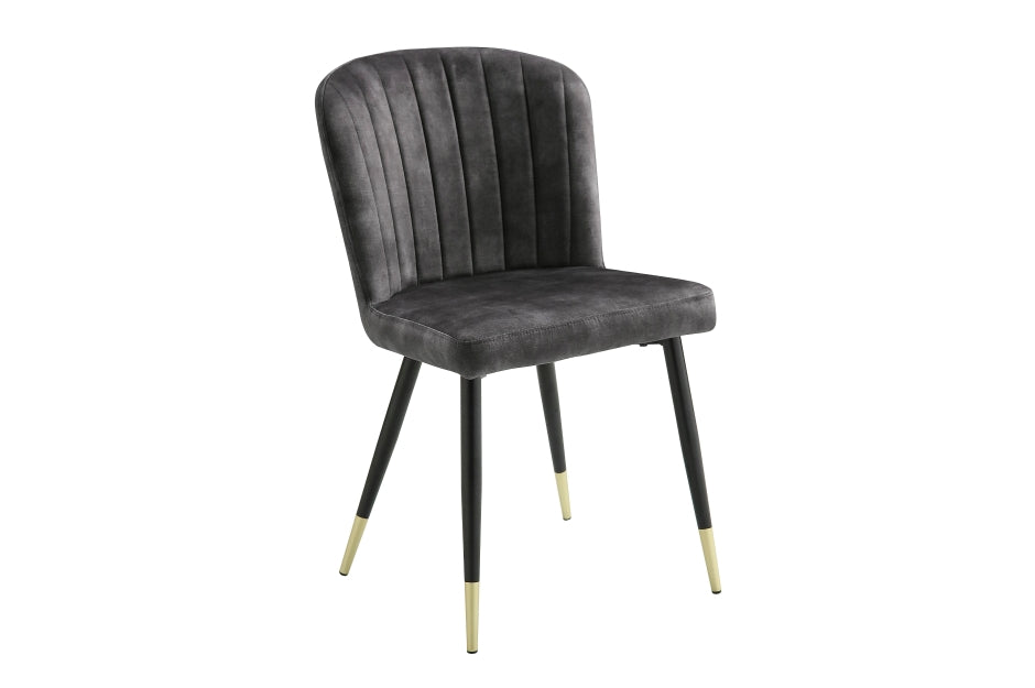 Clemente 7pcs Dinette Set MARBLE PRINT TEMPERED GLASS-BLACK