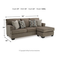 Stonemeade Sofa Reversible Chaise NUTMEG