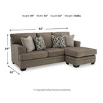 Stonemeade Sofa Reversible Chaise NUTMEG