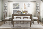 Emilia 6pcs Dinette Set - SOLD IN SET ONLY- LITE BROWN