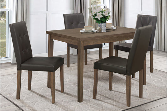 Ahmet 5pcs Dinette Set WALNUT
