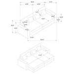 Jacana Power Chaise Sofa IVORY