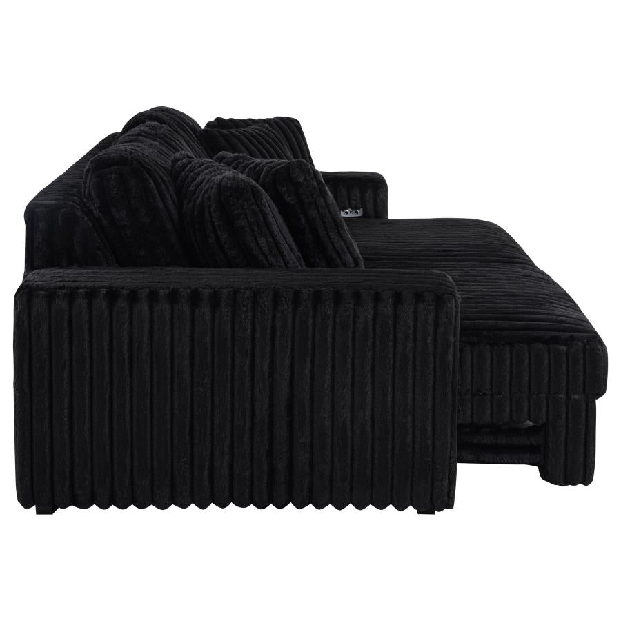 Jacana Power Chaise Sofa BLACK