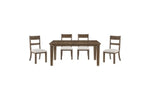 Quinn 5pcs Dining Set LITE BROWN