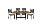 6022 New Collection 5pcs Dining Set BLACK/BROWN