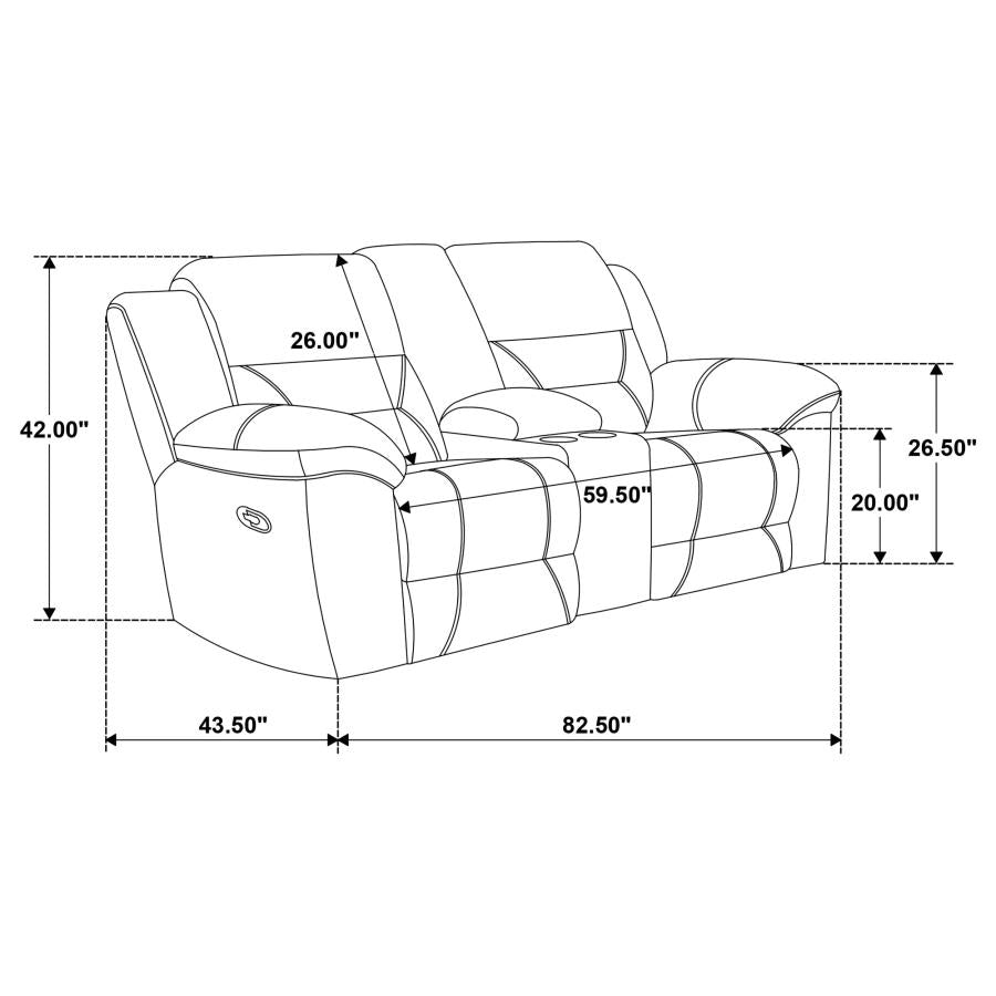 Gilson Recliining Loveseat GREY