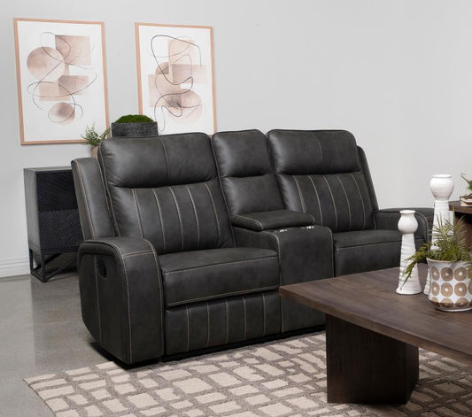 Raelynn Reclining Loveseat GREY
