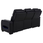 Zuma Power Reclining Sofa BLACK VINYL