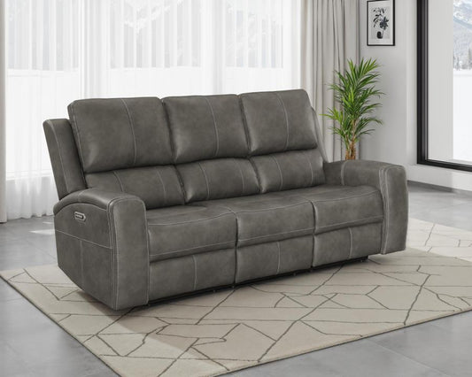 Brickson Triple Power Reclining Sofa CHARCOAL