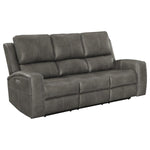 Brickson Triple Power Reclining Sofa CHARCOAL